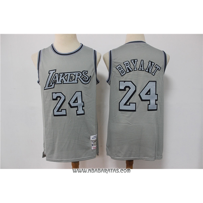 Camiseta Los Angeles Lakers Kobe Bryant #24 Mitchell & Ness 1996-97 Gris